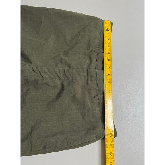 Vintage Military Dress Trousers Olive Green Straight Ideal Zipper KL Sayles 30 - Picture 8 of 15